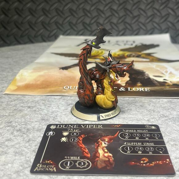Golem Arcana Base Game Replacement Pieces Dune Viper TDI Base With Card - Picture 3 of 3